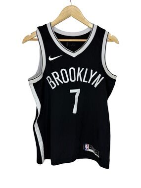 Nike swingman Brooklyn Nets #7 Black Basketball Jersey Kevin Durant medium